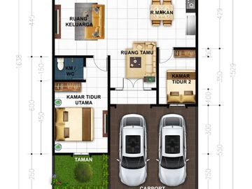 RUMAH CLUSTER TENGAH KOTA LOKASI DEKAT JALAN TUANKU TAMBUSAI PEKANBARU