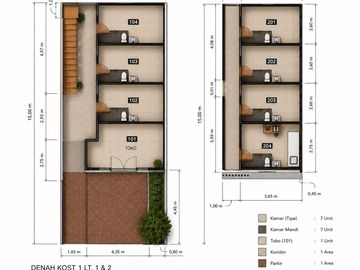 Rumah Kost Dan Minimarket Dekat Jalan Raya Nasional