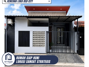 DIJUAL RUMAH CANTIK SIAP HUNI LOKASI SANGAT STRATEGIS DI KENCANA LOKA BSD (DMB64)