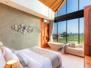 2 luxury villa Ubud rice field view