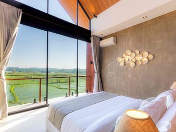 2 luxury villa Ubud rice field view