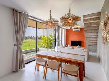 2 luxury villa Ubud rice field view