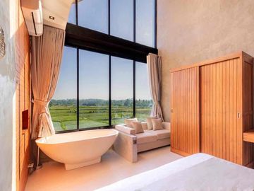 2 luxury villa Ubud rice field view