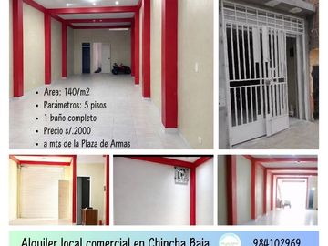 Alquiler local comercial en Chincha Baja, Ica