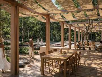 Terreno unifamiliar en venta con albercas, cenote, cine y áreas verdes