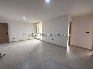 Departamento en Renta, Villas del Refugio, 86m2, Primer nivel, 2 rec, 1 estac. Alberca, Jardín, Gimnasio, Salón de eventos, a 5 min Hospital Gral IMSS