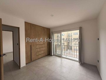 Departamento en Renta, Villas del Refugio, 86m2, Primer nivel, 2 rec, 1 estac. Alberca, Jardín, Gimnasio, Salón de eventos, a 5 min Hospital Gral IMSS