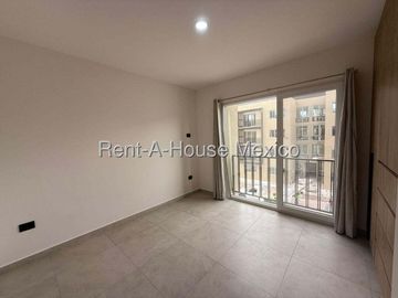 Departamento en Renta, Villas del Refugio, 86m2, Primer nivel, 2 rec, 1 estac. Alberca, Jardín, Gimnasio, Salón de eventos, a 5 min Hospital Gral IMSS