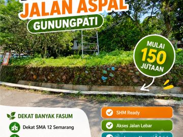 Kavling SHM Siap Bangun Gunungpati
Mulai Rp150 Jutaan • 2 Menit dari SMAN 12 Semarang, 4 Menit Dari Pasar Gunungpati