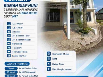 jarang ada fully furnished rumah disewakan di Lebak bulus jakarta selatan