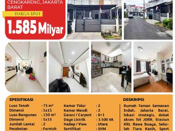 Jual Murah Rumah 2 Lantai Taman Semanan Indah, Jakarta Barat