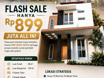 Rumah Premium di Kota Bekasi Dekat Tol dan Stasiun Bekasi Timur