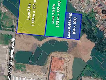 Dijual Lahan 2 Ha di Salembaran Kosambi Tangerang