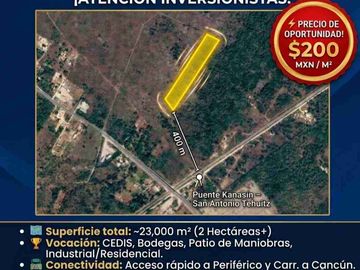 venta de terrenos de 20.3 hectareas