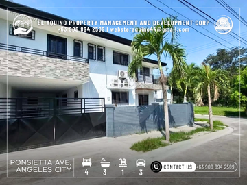 5 BEDROOM HOUSE WITH POOL FOR RENT LOCATED IN A SECURED SUBDIVISION NEAR CLARK ANGELES CITY