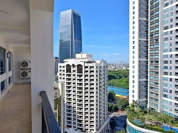 Refurbished 130 SQM 2BR with Wrap-Around Connected Balcony & Parking for Rent at Le Domaine, Salcedo Village, Makati