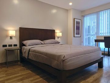 Refurbished 130 SQM 2BR with Wrap-Around Connected Balcony & Parking for Rent at Le Domaine, Salcedo Village, Makati