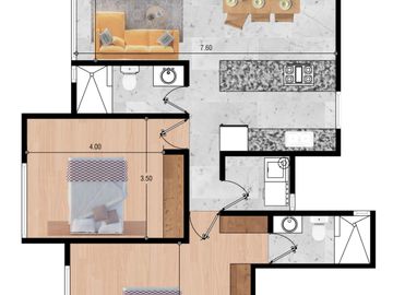 DEPARTAMENTO EN VENTA EN VALENTIN GAMA