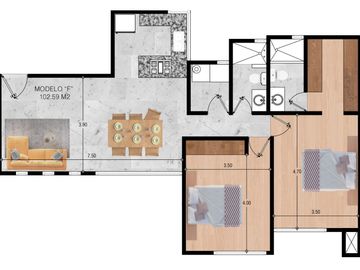 DEPARTAMENTO EN VENTA EN VALENTIN GAMA
