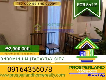 🏢 FOR SALE: SEMI-FURNISHED 1-BEDROOM CONDOMINIUM IN TAGAYTAY CITY 🏢