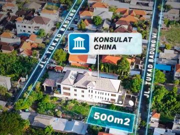 Tanah luas kecil jalan Tukad Badung 6 Renon
