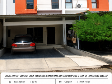 DI JUAL RUMAH CLUSTER LINEA RESIDENCE GRAHA RAYA BINTARO SERPONG UTARA DI TANGERANG SELATAN