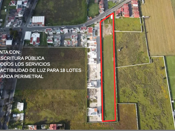 Terreno residencial en venta en San Salvador Tizatlalli, Metepec