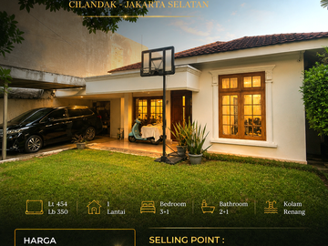 Rumah Luas 454 Cipete Selatan dekat Kemang Jaksel