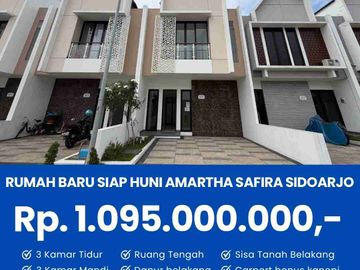 Jual rumah baru siap huni tipe clover 2,5 lt lokasi Amartha Safira Sidoarjo kota
