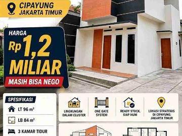 Harga Termurah Rumah Ready Stock Siap Huni di Cipayung Jakarta Timur