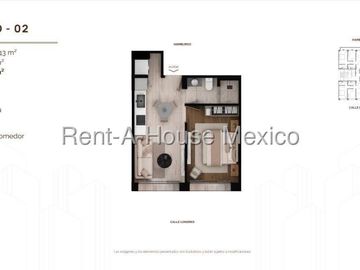 Departamento en Preventa 1 recamara, 1 baño, 1 estacionamiento, calle Hamburgo, colonia Juarez, Cuauhtémoc, 27615MZ