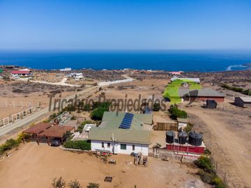 Parcela con 2 casas, piscina y locales comerciales, orilla de carretera, La Serena. $215millones