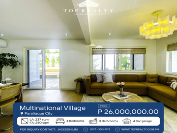 4 Bedroom House and Lot for Sale in Multinational Village at Parañaque City