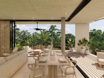 Penthouse con Rooftop y Jacuzzi privado, Zona grill venta, Playacar, Playa del Carmen