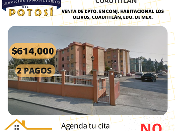 DEPTO DE RECUPERACION BANCARIA EN VENTA EN CONJUNTO HABITACIONAL LOS OLIVOS CARRETERA CUAUTITLÁN MELCHOR OCAMPO ZUMPANGO, RANCHO TLALTEPAN NO. 211, ES