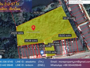 Property id 129ls land for sale 2-0-57 sq.wa.near Chiangmai city hall,Changpuek