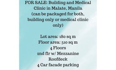 Investment Opportunity Awaits! Own the Iconic ALJ Building in Malate, Manila Today. 4 Floors of Prime Commercial Space with Roof deck and Parking. Ful