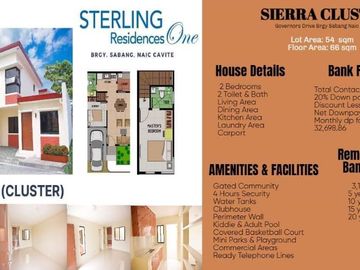 ELEGANT CALM PLACE - RFO 2-BEDROOM 2T&B 2-STOREY SIERRA CLUSTER HOUSE & LOT AT STERLING RESIDENCES ONE NAIC-CAVITE