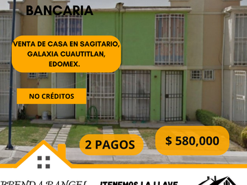 CASA DE RECUPERACION BANCARIA EN VENTA UBICADA EN SAGITARIO 4, GALAXIA CUAUTITLAN, CUAUTITLAN IZCALLI, ESTADO DE MEXICO, C.P. 54840.