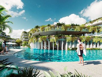 Departamento en venta de 2 Habitaciones en PLAYACAR la comunidad mas exclusiva y privada de Playa del Carmen
