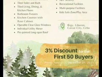 Preselling 2- bedrooms townhouse for sale in Forest View Homes Carcar City