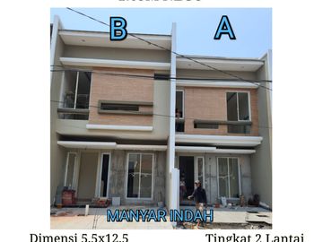 Jual Rumah Manyar Indah 2 Lantai Mewah Minimalis Baru Gress Siap huni Dkt Merr Klampis SHM