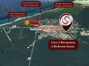 Casa con alberca en residencial privado en Tulum, en venta.