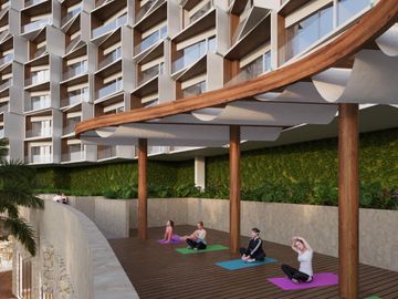 Condominio con vista al mar, club de playa, en venta Chicxulub Puerto, Merida