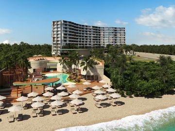 Condominio con vista al mar, club de playa, en venta Chicxulub Puerto, Merida