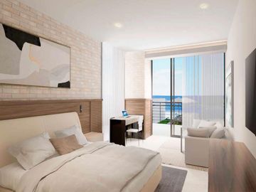 Departamento frente al mar, alberca, gimnasio, Area de picnic, Deli y cava de vinos, en pre-construccion, venta San Jose del Cabo.