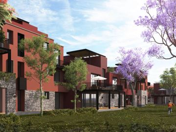 Departamento con jardín, y jacuzzi privado, venta, la Lejona, San Miguel de Allende