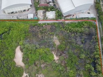 Empty land for sale Filled in and has a wide frontage next to the main road with an exit to the Bang Pakong River. Tha Sa-an Subdistrict Bang Pakong-C