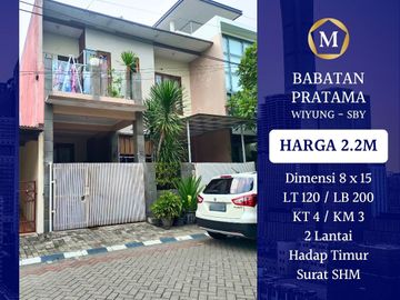 Dijual Rumah Babatan Pratama Surabaya Wiyung SHM dkt Pilang Mukti Sampurna TPI