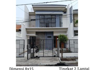 Rumah Manyar Rejo Gress Baru Modern 2 Lantai Mewah Siap Huni Dekat Klampis Kertajaya SHM